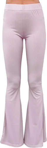 Vista 14 de Daisy Del Sol - Pantalones de yoga cómodos y elásticos de cintura alta, estilo boho de los 70 con parte inferior acampanada Baya