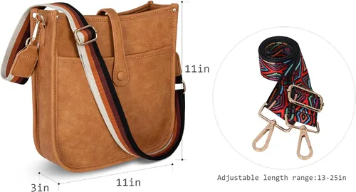 Vista 6 de Montana West Bolsos cruzados para mujer, diseño de moda, con correa ajustable para guitarra