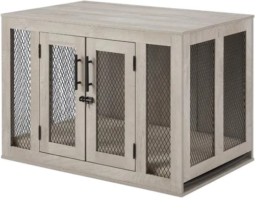 Vista 8 de unipaws Mueble pequeño para jaula de perros con bandeja para perros, gatos, mini cerdos, conejos, estética interior, perrera moderna y decorativa