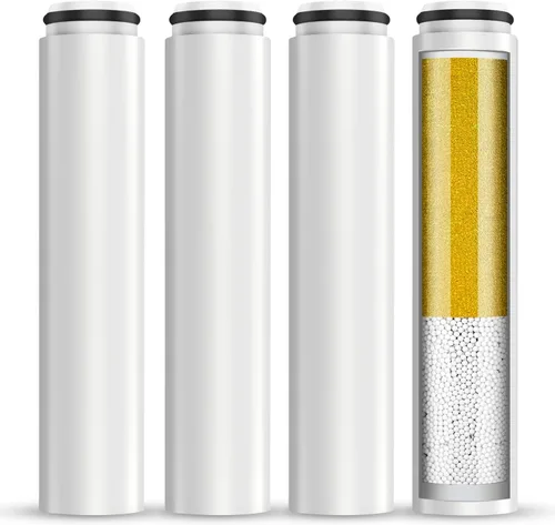 Vista 10 de Cobbe 1 paquete de filtros de repuesto para cabezal de ducha de mano – Mejora la duración del filtrado – Elimina el cloro – Reduce la picazón