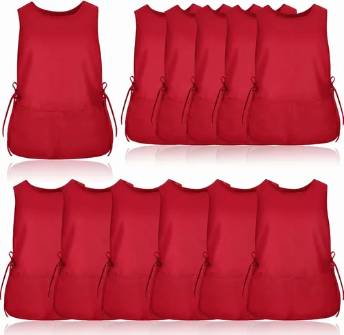 Vista 35 de TFTAFAN Delantal Cobbler Unisex Impermeable Delantal con 2 Bolsillos Profundos Art Smock para Pintar Limpieza Artiest Delantal Trabajo Cocina