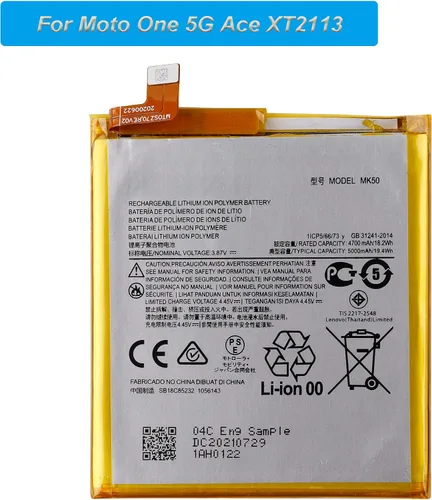 Vista 2 de Batería de repuesto MK50 compatible con batería Moto One 5G Ace XT2113 con herramientas