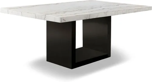 Vista 9 de HOMES: Inside + Out Doxon - Juego de mesa de comedor contemporánea de 7 piezas, color beige