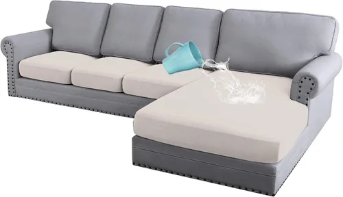 Vista 9 de H.VERSAILTEX Fundas elásticas para sillones, fundas de cojín de sofá, fundas elásticas 100% impermeables, con tela gruesa de doble forro polar