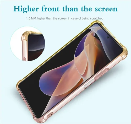 Vista 5 de Para Redmi Note 11 Pro/Note 11 Pro 5G/Redmi Note 11E Pro Caso, lindo gradiente transparente delgado a prueba de golpes suave flexible TPU cubierta