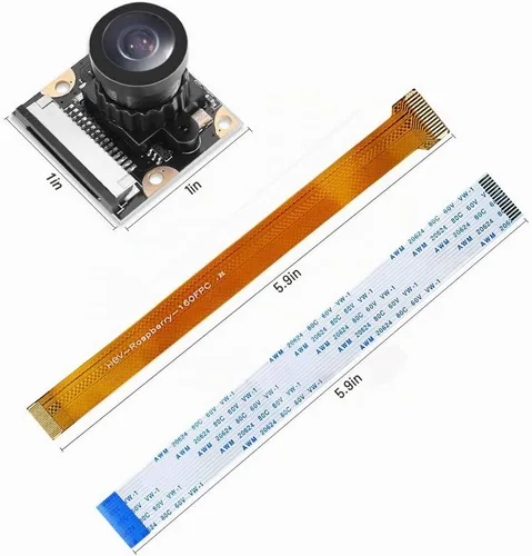 Vista 6 de Para Raspberry Pi Zero Camera Module 160 FOV 5MP Fisheye Lens Cámara Gran Angular 160 Grados OV5647 1080P Sensor HD Video Webcam con Cable Cero