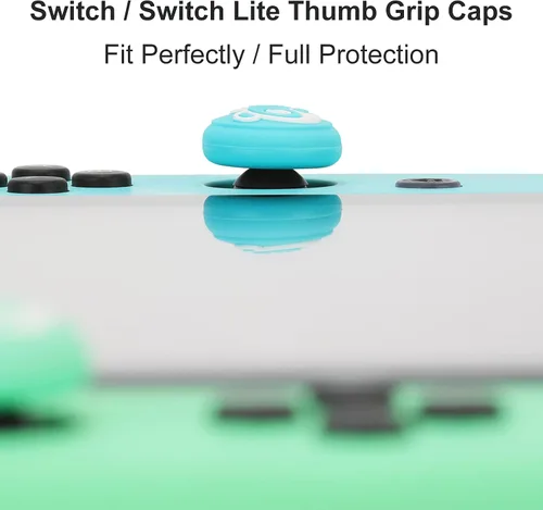 Vista 5 de Tscope for Animal Crossing Thumb Grip Caps for Nintendo SwitchSwitch Lite Controller Joy-Cons Analog Joystick Cute Raccoon Soft Silicone Covers for