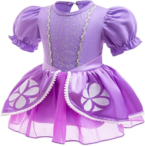 Vista 150 de Disfraz de princesa de Belle Sofía Blancanieves para niñas pequeñas, disfraz de princesa, Navidad, Halloween, mameluco con diadema