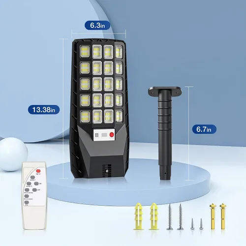 Vista 9 de WYWNA Luces solares para exteriores, gran angular IP66 Luz de calle solar impermeable