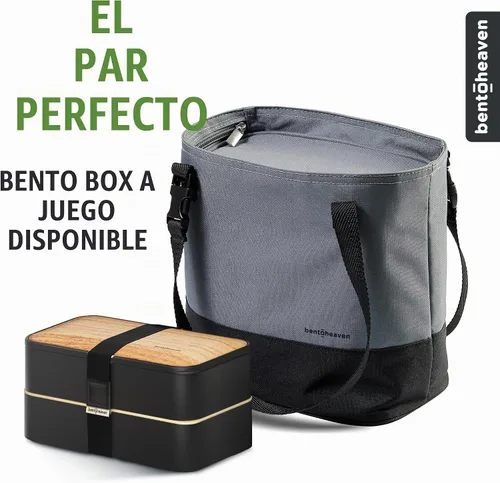 Vista 7 de Bentoheaven Bolsa de almuerzo aislada para el trabajo, materiales duraderos, correa / asa variable, apertura amplia, bolsa de almuerzo más fresca