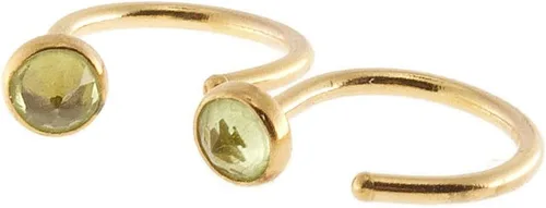 Vista 37 de Half Huggie Gold Hoop Earrings for Girls Women Tiny Cartilage Birthstone Stud Piercing Earring Hypoallergenic Earring Screw Back Dainty Hug Hoops