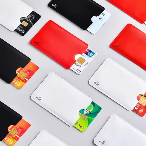 Vista 7 de fancyfree Fundas de bloqueo RFID, prevención de robo de identidad RFID, fundas para tarjetas de crédito RFID, fundas para tarjetas de diseño delgado