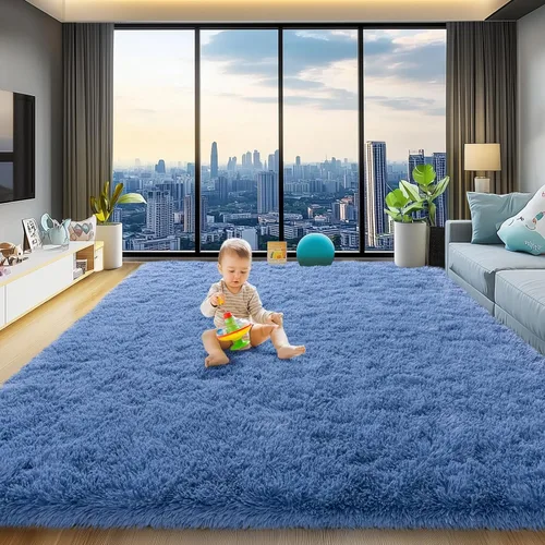 Vista 21 de qulint Alfombra negra para dormitorio, alfombra de área pequeña de 2 x 3 pies para habitación de niños, alfombra suave y mullida para sala de estar