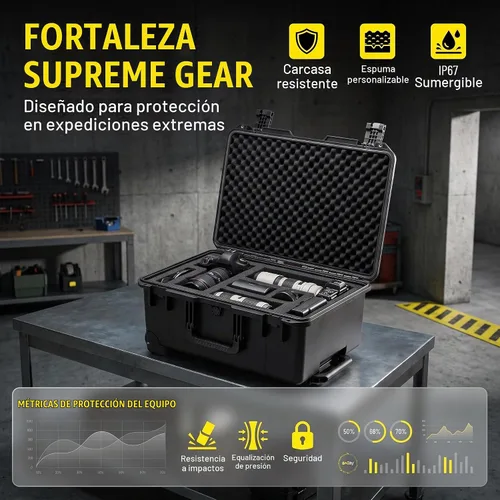 Vista 7 de MEIJIA - Funda rígida impermeable para cámara de alta calidad, funda protectora rígida con espuma de ajuste personalizable y ruedas, protección