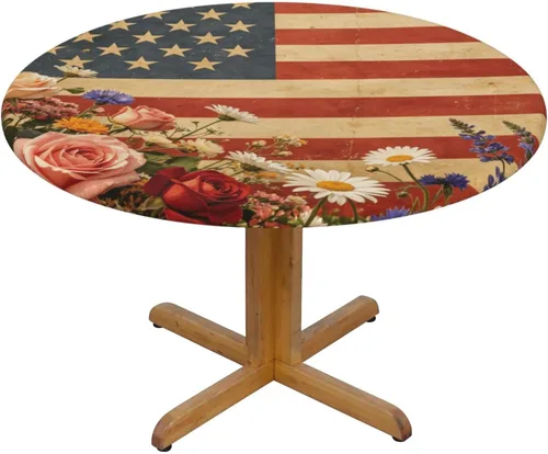 Vista 19 de Mantel redondo de Navidad con diseño de copos de nieve de Navidad para cocina, comedor, decoración de mesa de poliéster lavable para mesa de bufé