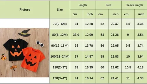 Vista 7 de Camiseta de Halloween con cara de fantasma de calabaza y fantasma de manga cortalarga cuello redondo camisetas de Halloween