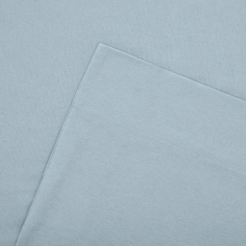 Vista 5 de Modern Threads Juego de sábanas de franela de 3 piezas, 100% algodón, suave y duradero para todas las estaciones, azul cielo individual Blue Sky