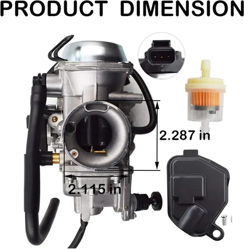 Vista 9 de Carburador 16100-HN2-013 Carb apto para Honda Foreman 500 TRX500FE TRX500FM TRX500FM TRX500FPE TRX500FPE TRX500FPE TRX500FPM TRX500FPM TRX500TM
