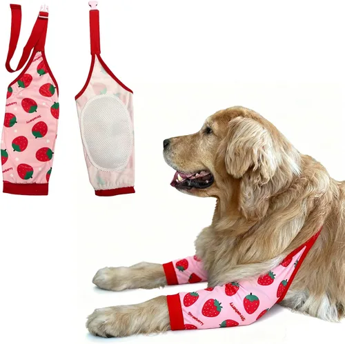 Vista 7 de HDKUW Protector de codo para perros para callos, traje de recuperación para patas delanteras, alternativa al collar de cono para dejar de lamer Gris