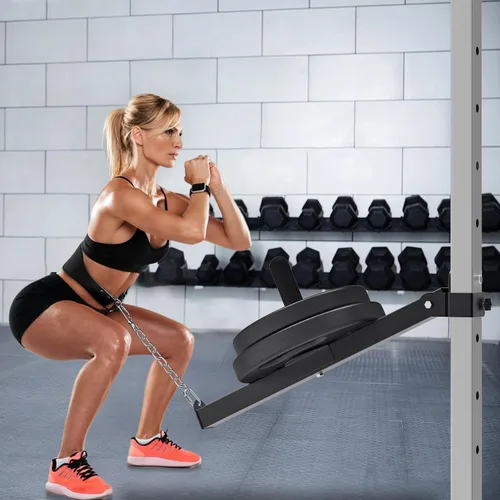 Vista 9 de Nordic Hamstring Curl Attachment, Dip Bar, Belt Squat & Safety Spotter Arms for 2"x2" & 3"x3" Power Racks, Home Gym Strength Training Accessories