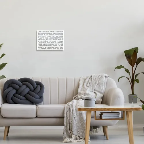 Vista 2 de Stupell Industries Arte de pared con tipografía inspiradora como tú mismo, diseño de Andrea James