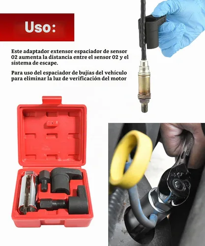 Vista 4 de Zlirfy 5PCS Removedores de Sensores de Oxígeno, Herramienta Removedora de Llave de Vaso para Sensor de Oxígeno Automotriz y Juego de Perseguidor
