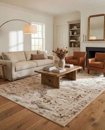 Vista 55 de Rugs.com Alfombra de la colección Finsbury, alfombra mediana de 2 x 3 pies, color beige, perfecta para salas de estar, comedores grandes, planos