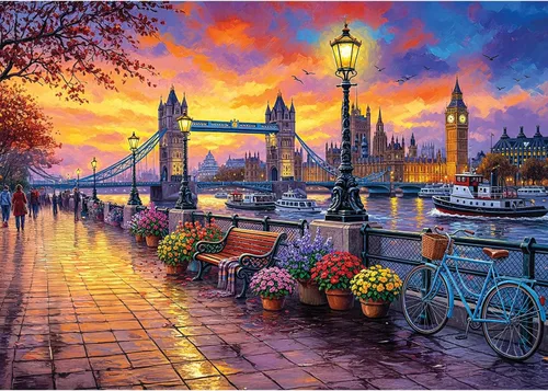 Vista 10 de Anatolian Puzzle - Canal de Colmar, Rompecabezas de 2000 piezas, #3953