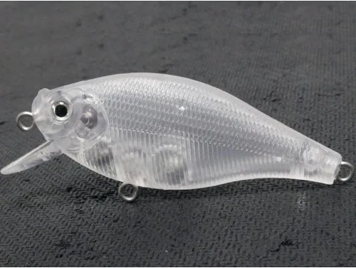 Vista 31 de 10 Señuelo en Blanco sin Pintar Minnow Crankbait de Agua Superior sin Labios Jerkbait Señuelos de Pesca