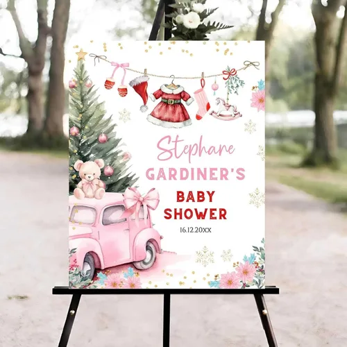 Vista 7 de QUANKUN Letrero de bienvenida personalizado con lazo rosa para niña, decoración de baby shower, letrero personalizado de niña pequeña, decoración