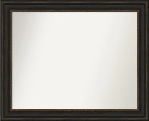 Vista 38 de Amanti Art Espejo de pared personalizado no biselado (25 x 25 pulgadas), marco de bronce acentuado, varios tamaños personalizados, espejo de baño