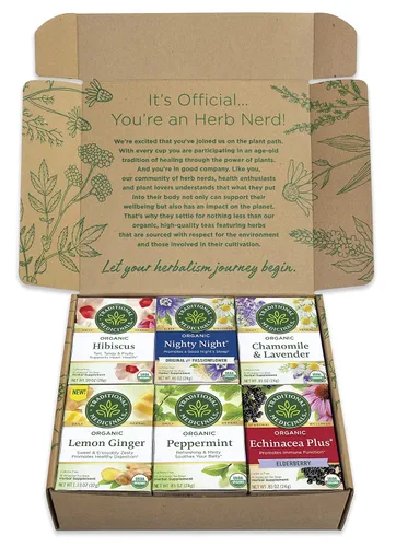 Vista 9 de Traditional Medicinals - Té de hierbas orgánico en seis relajantes sabores, manzanilla, hibisco, menta, melisa, limón y jengibre, y pasionaria, 6