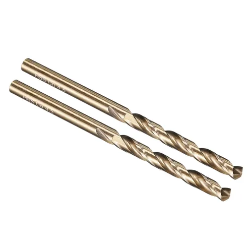 Vista 126 de PATIKIL Broca Jobber de 0.039 in, vástago recto M35 cobalto 5% acero de alta velocidad 135° acabado dorado para metal duro de acero inoxidable - 2