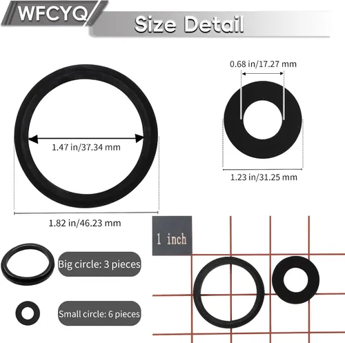 Vista 2 de Kit de juntas A y B/C compatible con SaluSpa Coleman Lay-Z-Spa (3A6BC) Sello contra fugas
