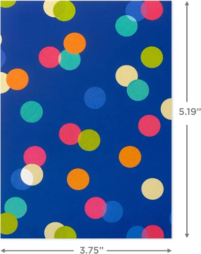 Vista 3 de Tarjetas de nota personalizables con confeti de Hallmark con pegatinas (12 tarjetas en blanco con sobres) para cumpleaños, agradecimiento