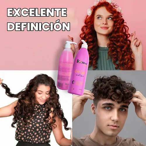 Vista 5 de KALIVE - Gel de rizos de 16 onzas para cabello rizado, define todo tipo de cabello, rizos, ondas, texturas naturales o permanentes para mujeres