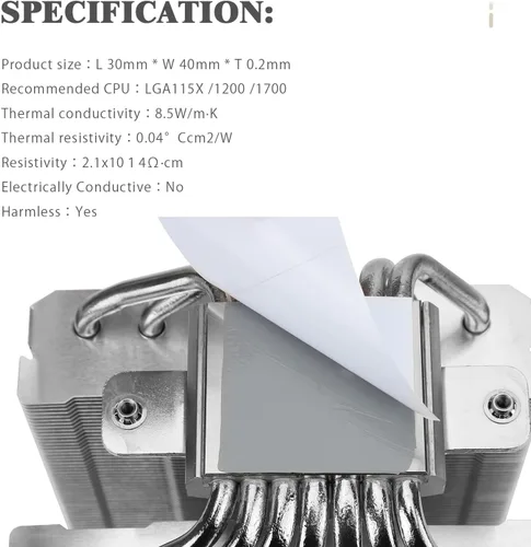 Vista 2 de Thermalright Heilos Hoja de interfaz térmica sólida Hoja de grasa de silicona conductora térmica sólida para CPU/GPU, conductividad térmica 8.5