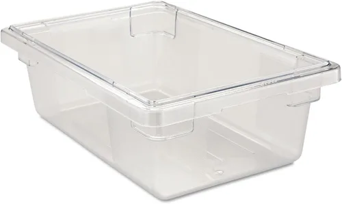 Vista 4 de Rubbermaid Commercial Products Caja/Tote de almacenamiento de alimentos de policarbonato, 3.5 galones, transparente