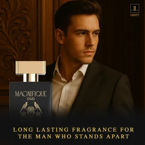 Vista 7 de Liberty Oud Eau de Parfum para hombre, 3.4 onzas, edición de aniversario Magnifique, perfume de lujo Oud, regalo premium para hombres, frescura