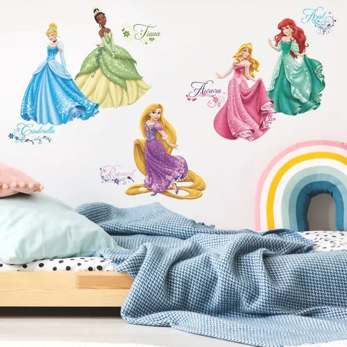 Vista 2 de RoomMates Disney Princess Royal Debut - Calcomanías de pared para despegar y pegar, RMK2199SCS