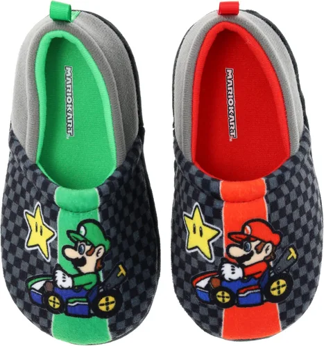 Vista 6 de Super Mario Pantuflas para niños Mario y Luigi Nintendo Pantuflas sin cordones