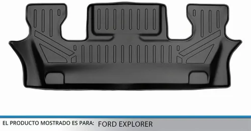Vista 3 de SMARTLINER Alfombrillas de piso de ajuste personalizado de tercera fila compatibles con Ford Explorer 2020-2023