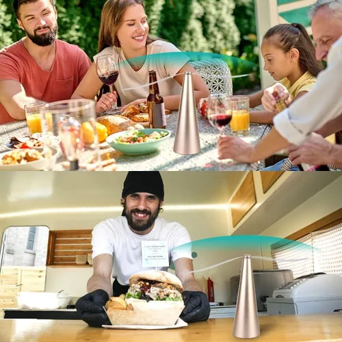 Vista 7 de Ventilador de mosca de 3 piezas para mesa, picnic, repelente de moscas