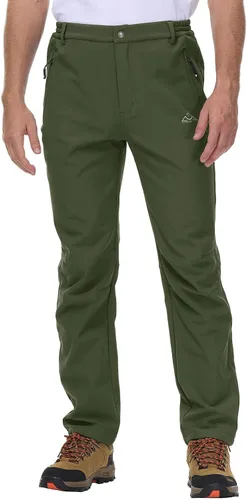 Vista 8 de Rdruko Pantalones de nieve de invierno para hombre, impermeables, aislados, de vellón, para esquí, snowboard