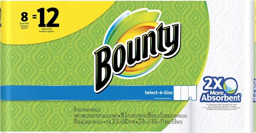 Vista 26 de Bounty Select-a-Size - Toallas de papel, color blanco, 12 rollos (paquete de 1)