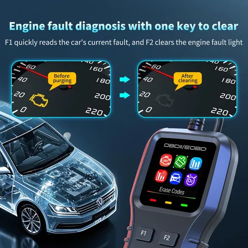 Vista 5 de K1 Escáner OBD2 para Coche, Herramienta de Diagnóstico Compatible con FIXD, Lector de Códigos, Reinicio de la Luz del Motor, Lectura/Eliminación