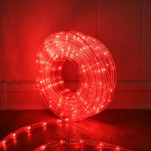 Vista 5 de DINGFU Tira de luces LED de 33 pies, luces de cuerda azul de 110V y 2 cables, impermeables, con 240 LED, luces de cuerda azul para Navidad al aire