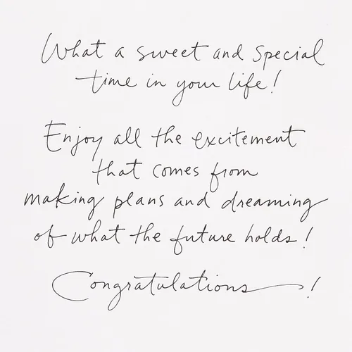 Vista 3 de American Greetings Tarjeta de compromiso - Diseñada por Kathy Davis (dulce y especial)