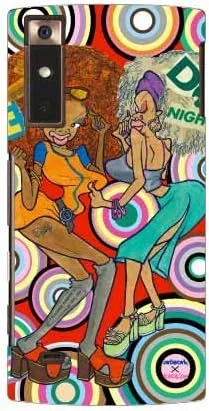 Vista 2 de MSOJ1C-ABWH-151-M827 Cute Dancers, Circle and Yellow Back Design by Artwork/for Xperia J1 Compact D5788/MVNO Smartphone (SIM Free Device)