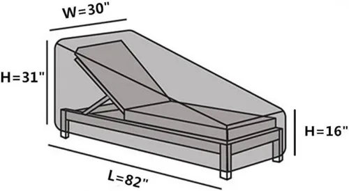 Vista 5 de FLR Funda impermeable para silla de patio, a prueba de polvo, protección para muebles de jardín y exteriores